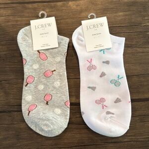 J. Crew Pickle Ball & Badminton Ankle Socks.Set of 2